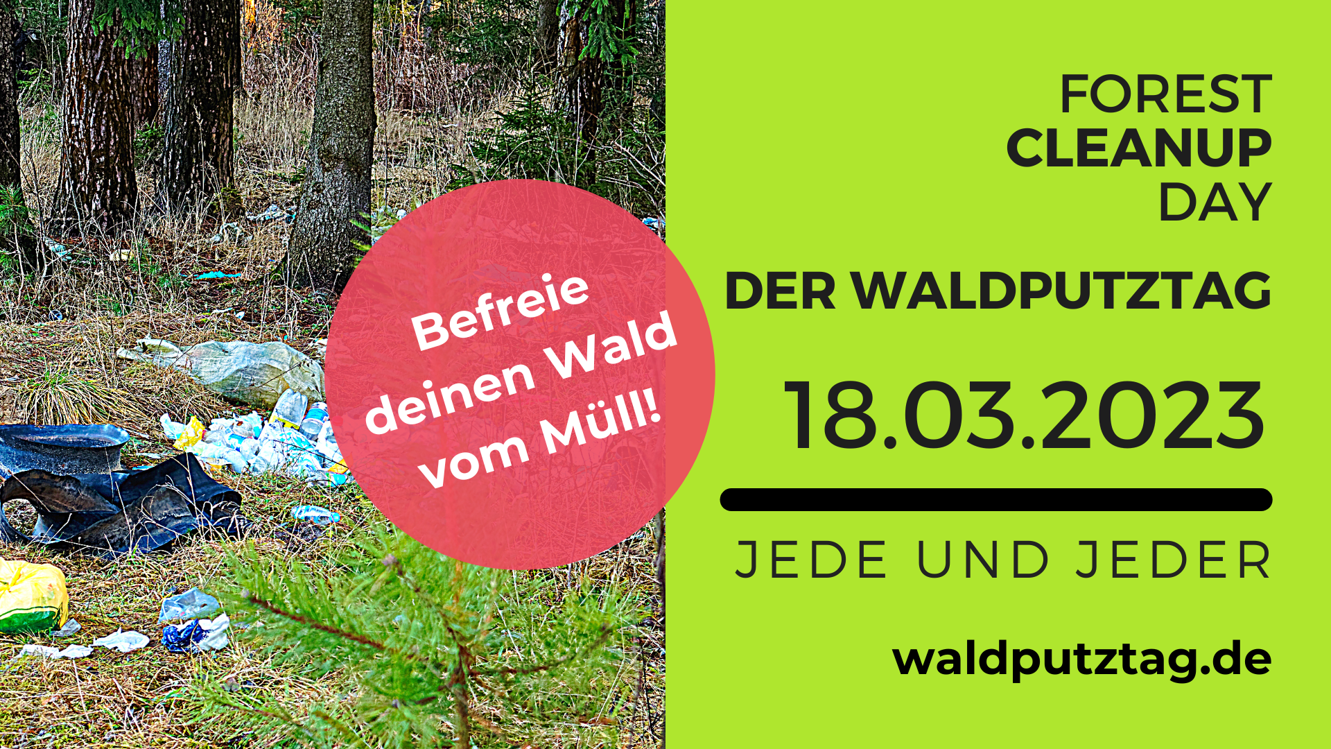Waldputztag Forest Cleanup Day 18.03.2023